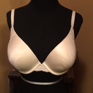 Beige color bra.